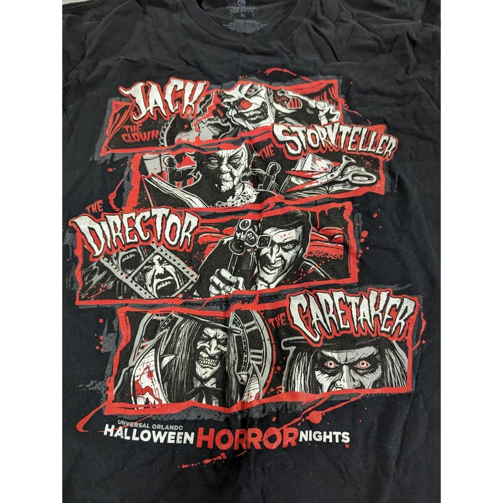 W Halloween Horror Nights Universal Studios SCREAM MEMBER t-shirt Jack clown ++